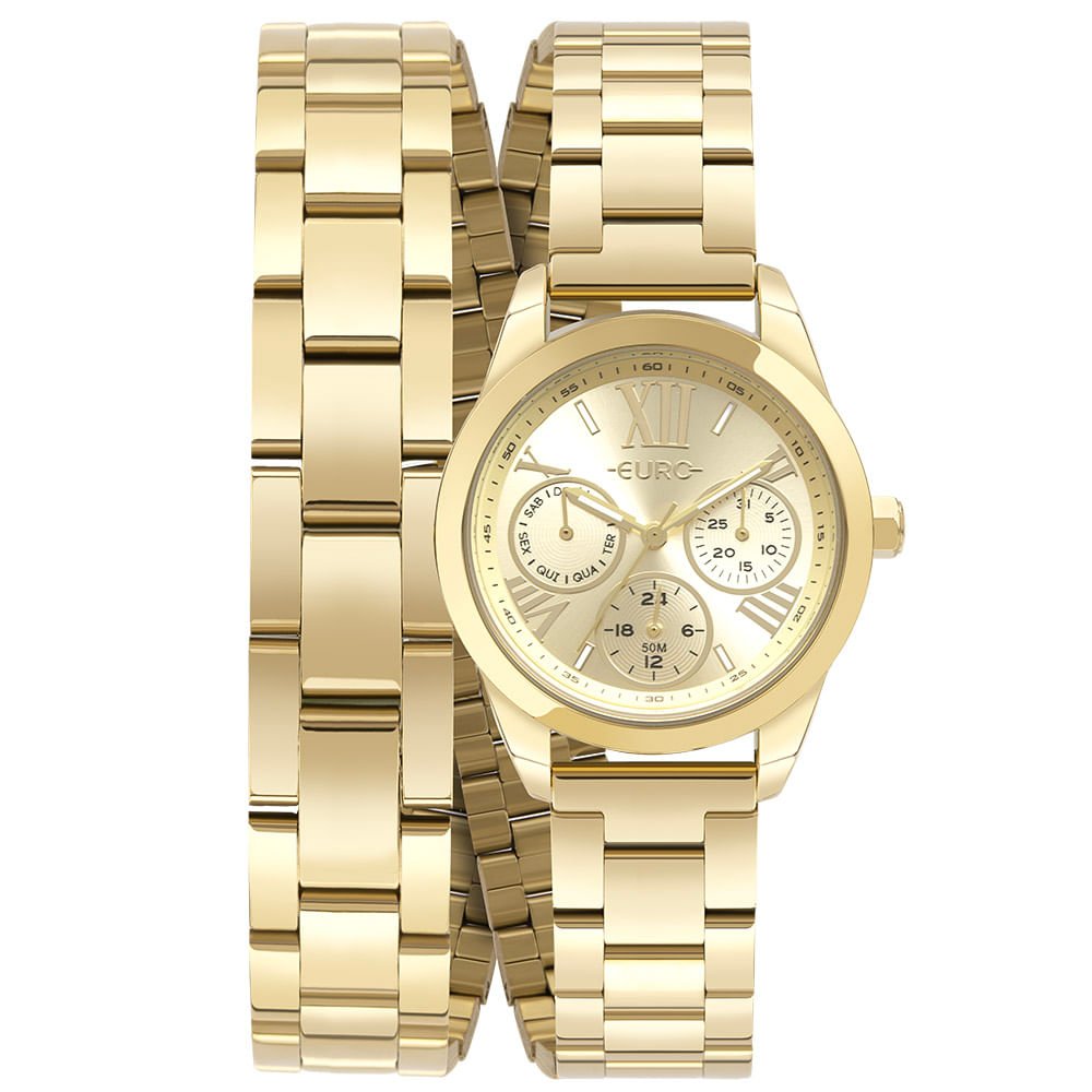 Relógio Euro Feminino Multiglow Dourado - EU6P29AIO/4D Dourado 1