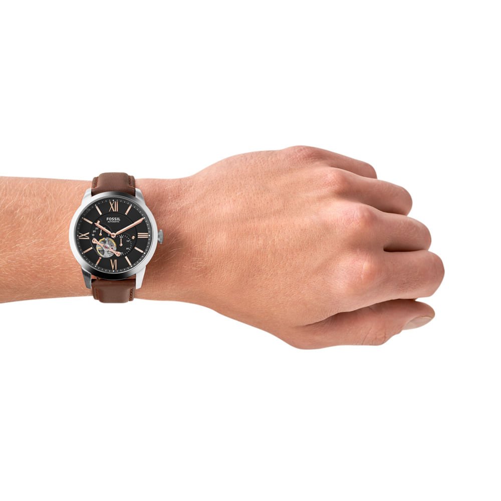 Relógio Fossil Masculino Townsman Prata - ME3061/0KN Prata 4