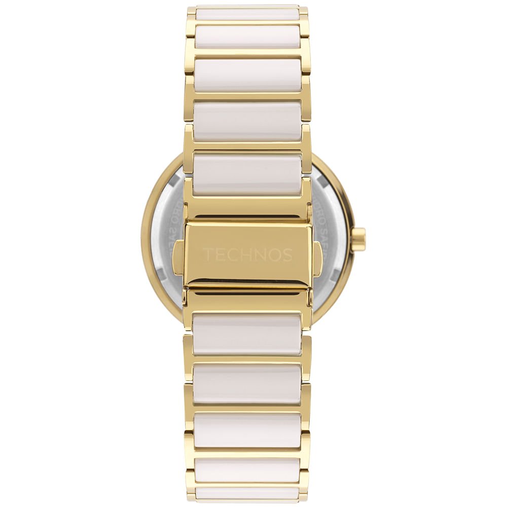 Relógio Technos Feminino Cerâmica Dourado - 2036MRP/1B Branco/Dourado 3