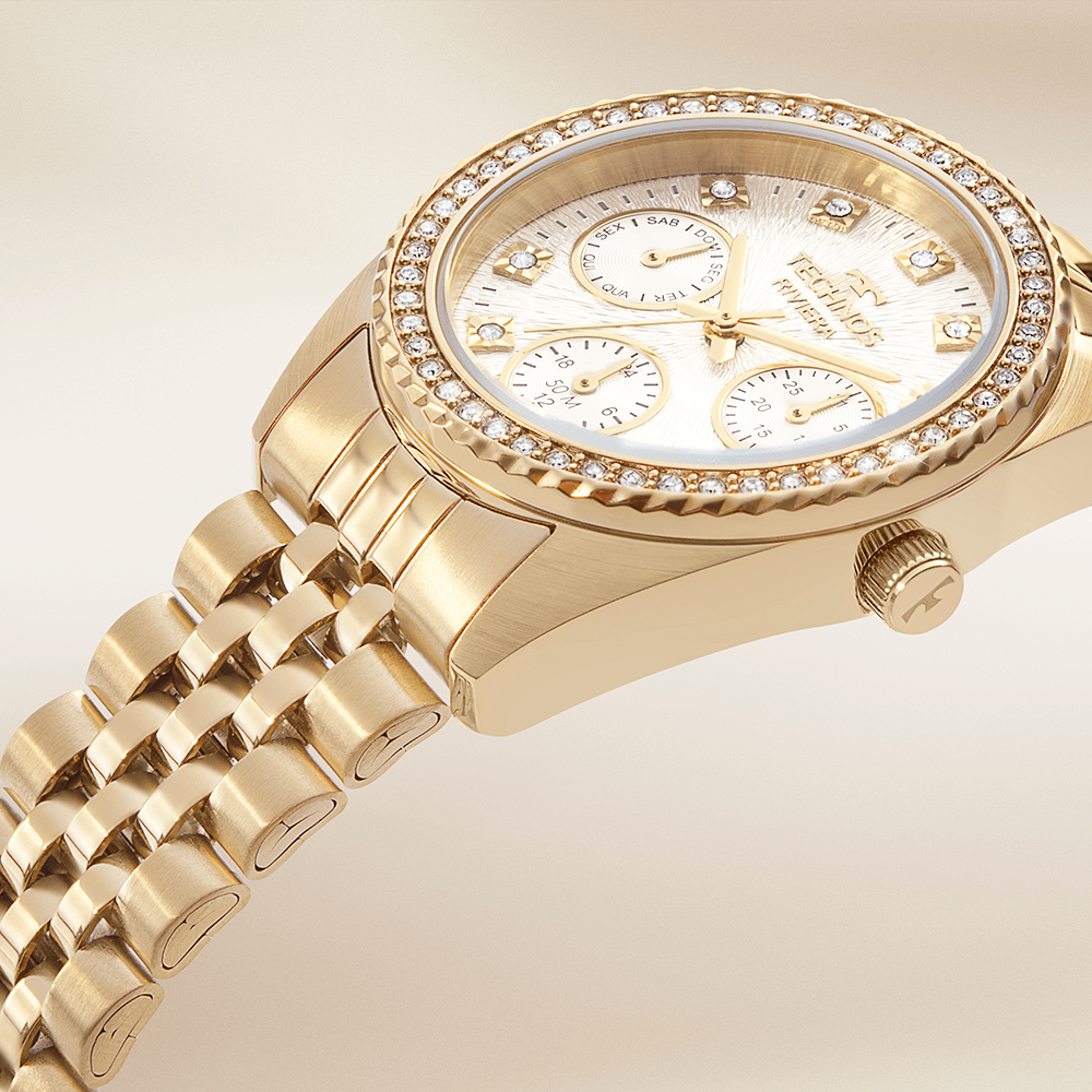 Relógio Technos Feminino Riviera Dourado - 6P79CA/1K Dourado 2