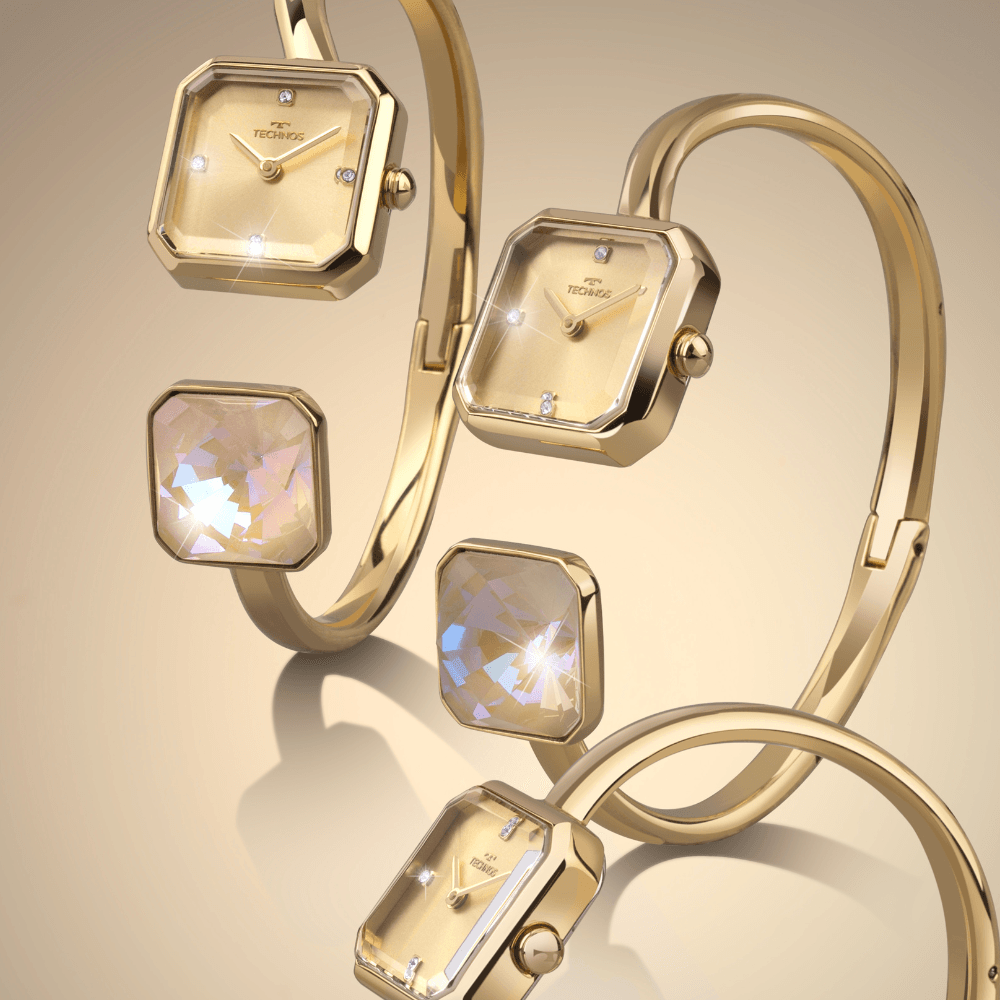 Relógio Technos Feminino Crystal Dourado - 751AA/1D Dourado 2