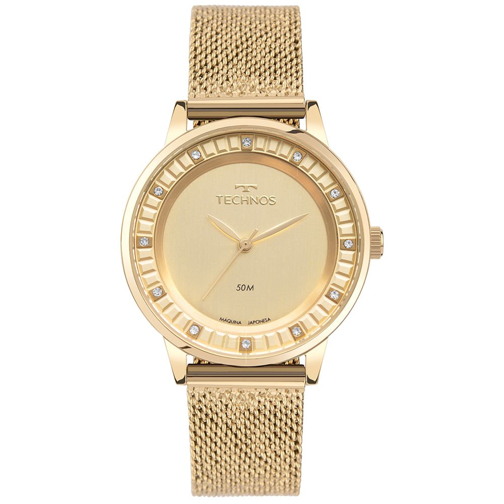 Relógio Technos Feminino Brilho Dourado - 2035MZC/1D Dourado 1