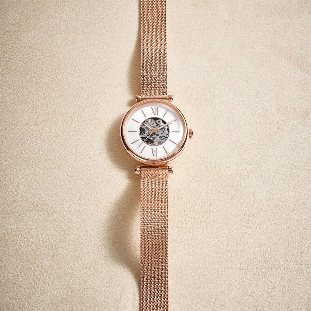 Relógio Fossil Feminino Carlie Mini Rosé - ME3188/1JN Rosé 5