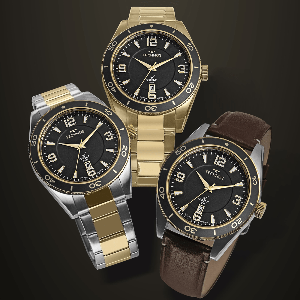 Relógio Technos Masculino Golf Dourado - 2115TWJ/1P Dourado 4