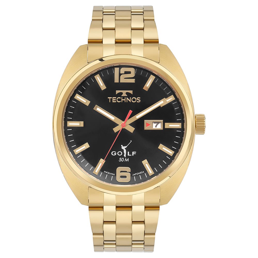 Relógio Technos Masculino Golf Dourado - 2315LAP/1P Dourado 1