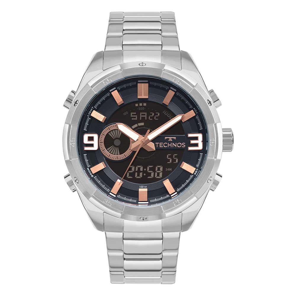 Relógio Technos Masculino Digitech Prata - YXD0645AAB/1A Prata 1