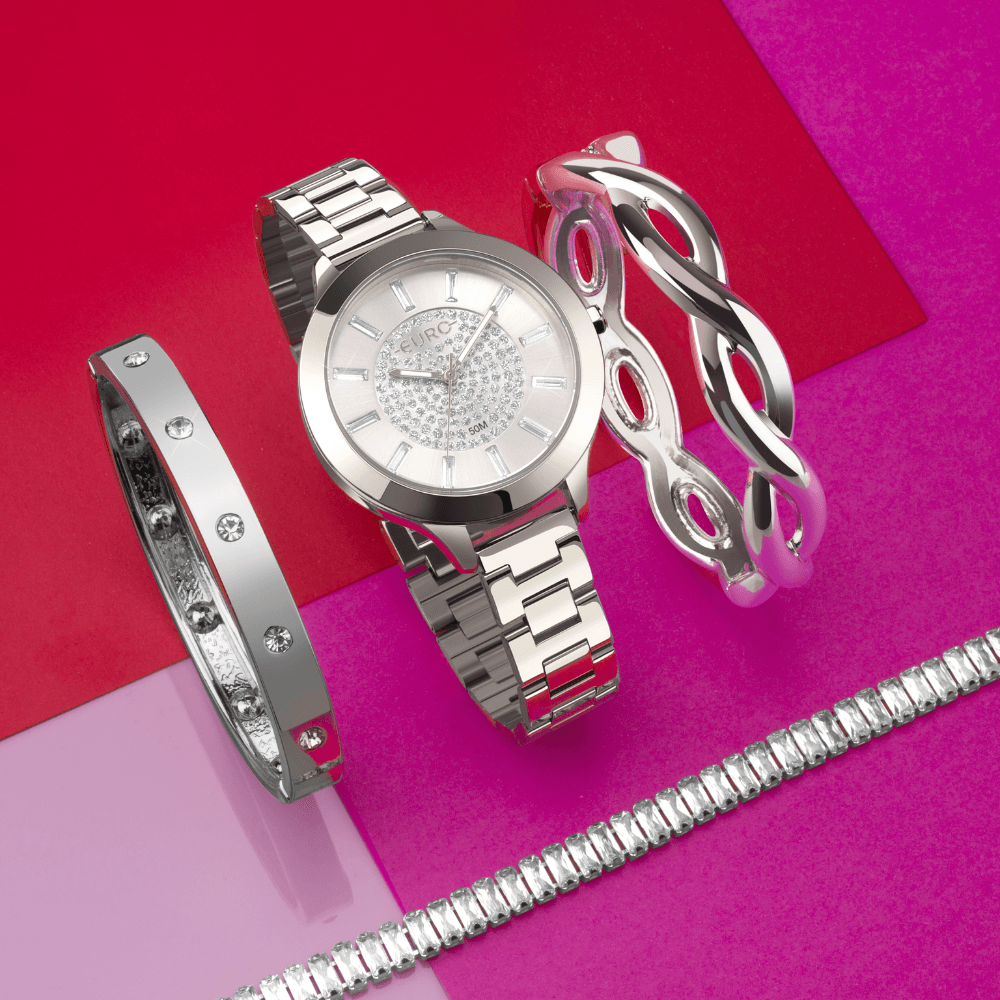 Kit Euro Feminino Soul Prata - EU2035YVU/K4K Prata 2