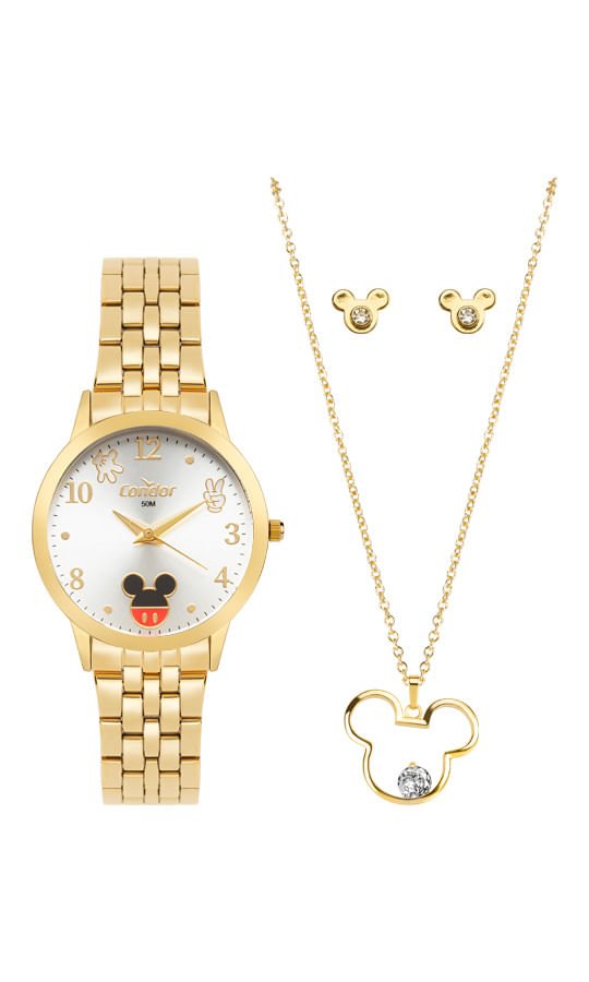 Kit Condor Feminino Disney Mickey Dourado - CO2035NHE/KI4K