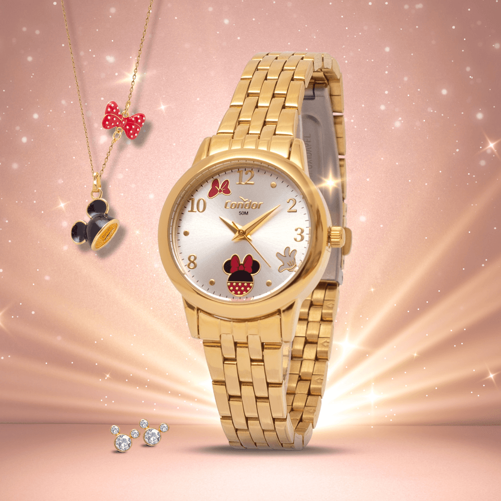 Kit Condor Feminino Disney Mickey Dourado - CO2035NHE/KI4K Dourado 3