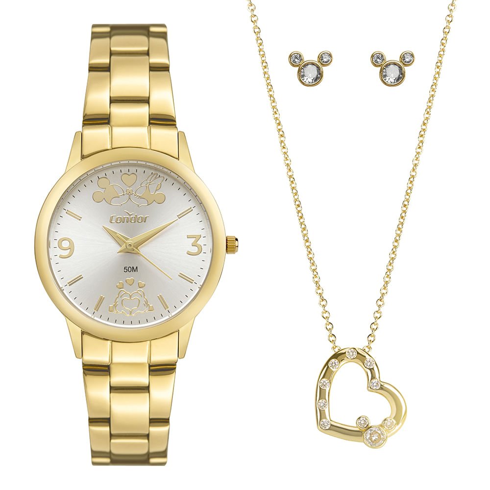 Kit Condor Feminino Disney Mickey Dourado - CO2035NHG/KI4K