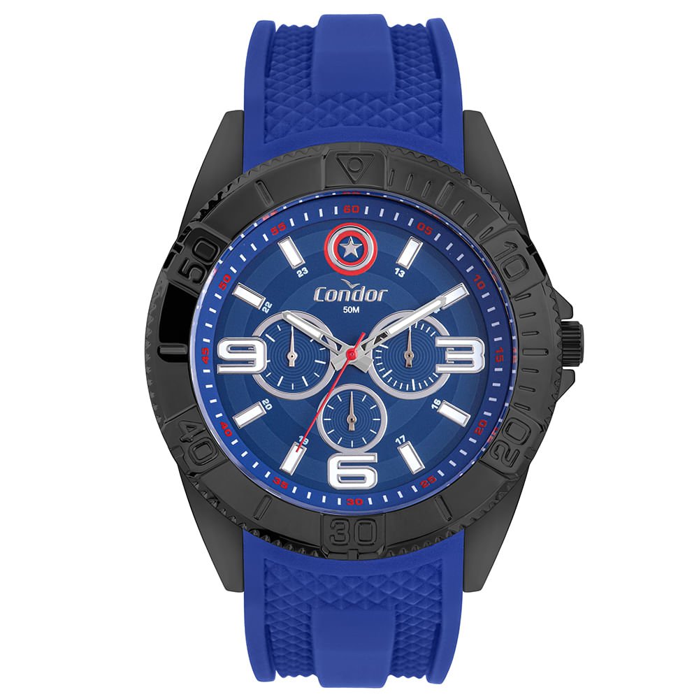 Relógio Condor Masculino Marvel Capitão America Grafite - CO6P29JOV/I5A