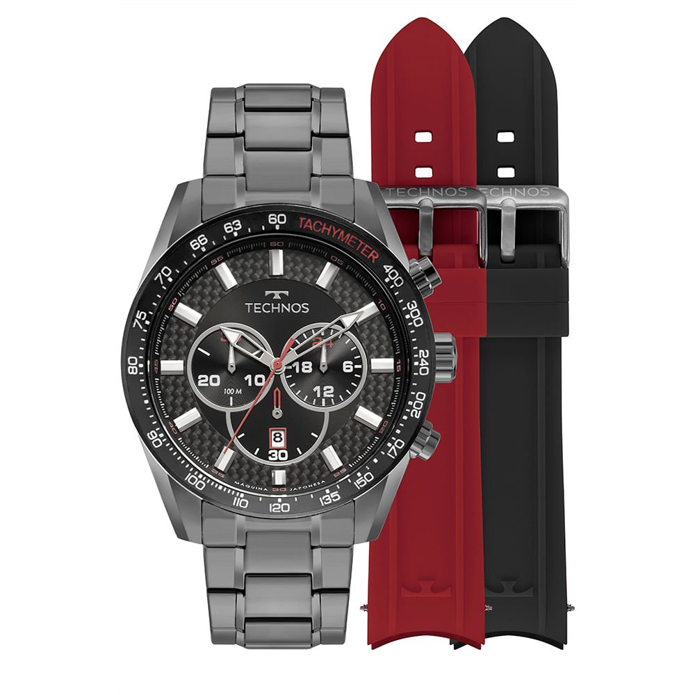 Relógio Technos Masculino Ts Carbon Grafite - JS25BBS/T1A Grafite 2