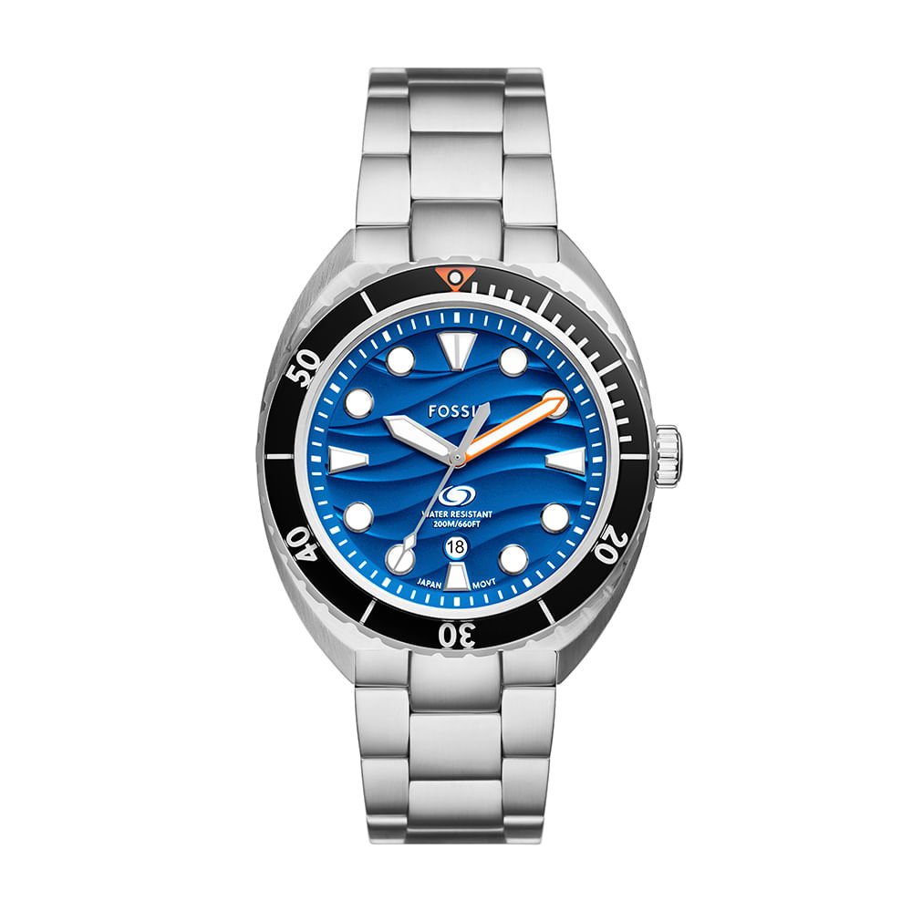 Relógio Fossil Masculino Breaker Prata - FS6064/1KN