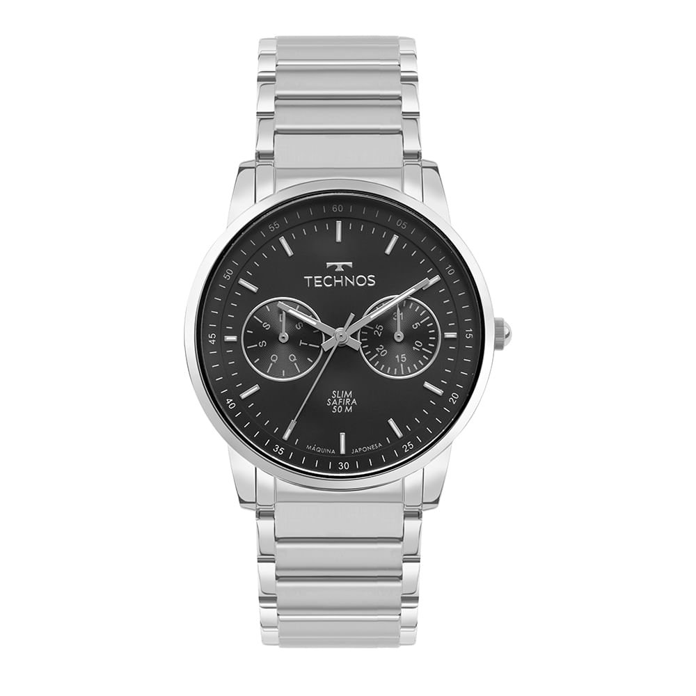 Relógio Technos Masculino Slim Prata - 6P25BY/1P