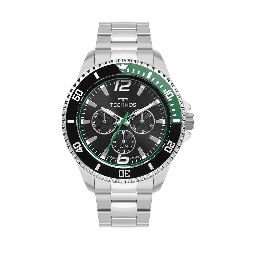 Relógio Technos Masculino Racer Premium Prata - 6P29ALE/1V Prata 1