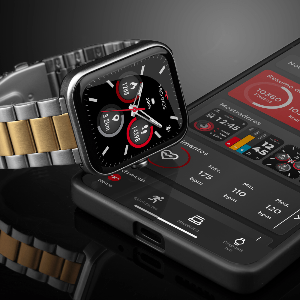 Smartwatch Technos Connect MAX Bicolor - TMAXAN/8D Prata 3