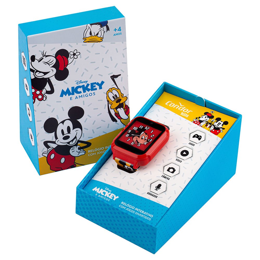Relógio Interativo Condor Kids - CODISNEYAD/8Y Vermelho 3