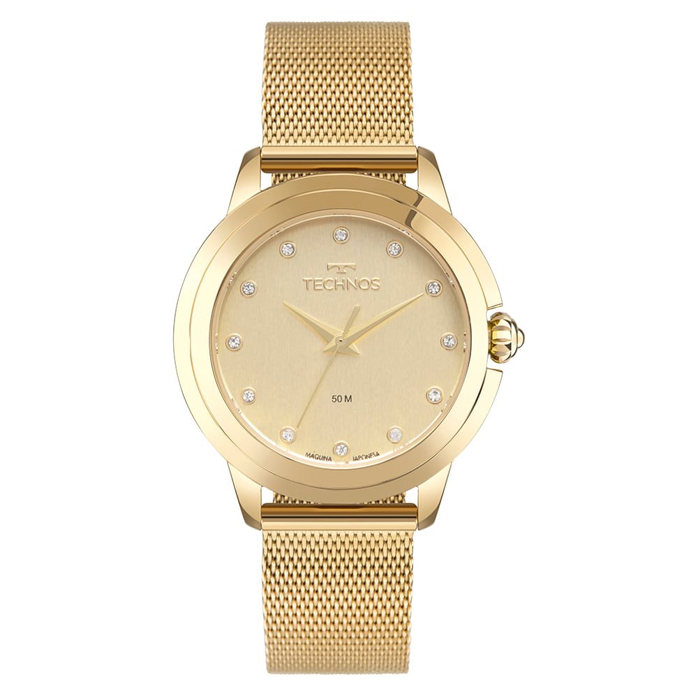 Relógio Technos Feminino Brilho Dourado - 2036MTP/1D Dourado 1