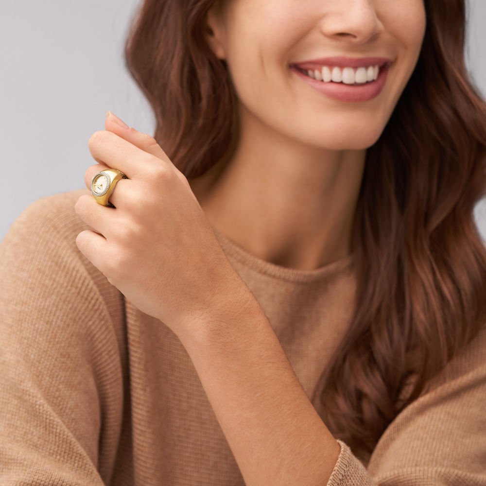 Relógio Fossil Feminino Watch Ring Dourado - ES5319/1DI Dourado 5