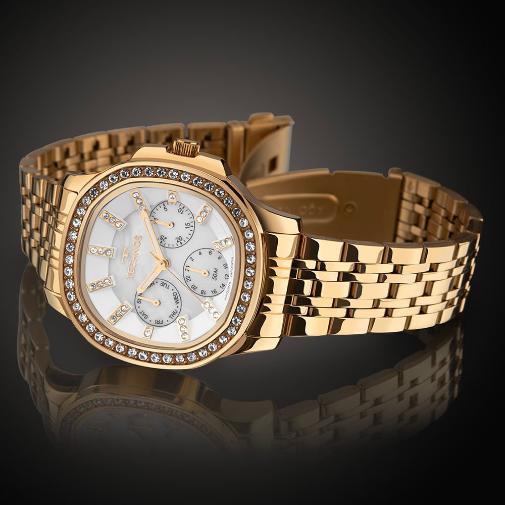Relógio Technos Feminino St.moritz Dourado - 6P29AMF/1K Dourado 4