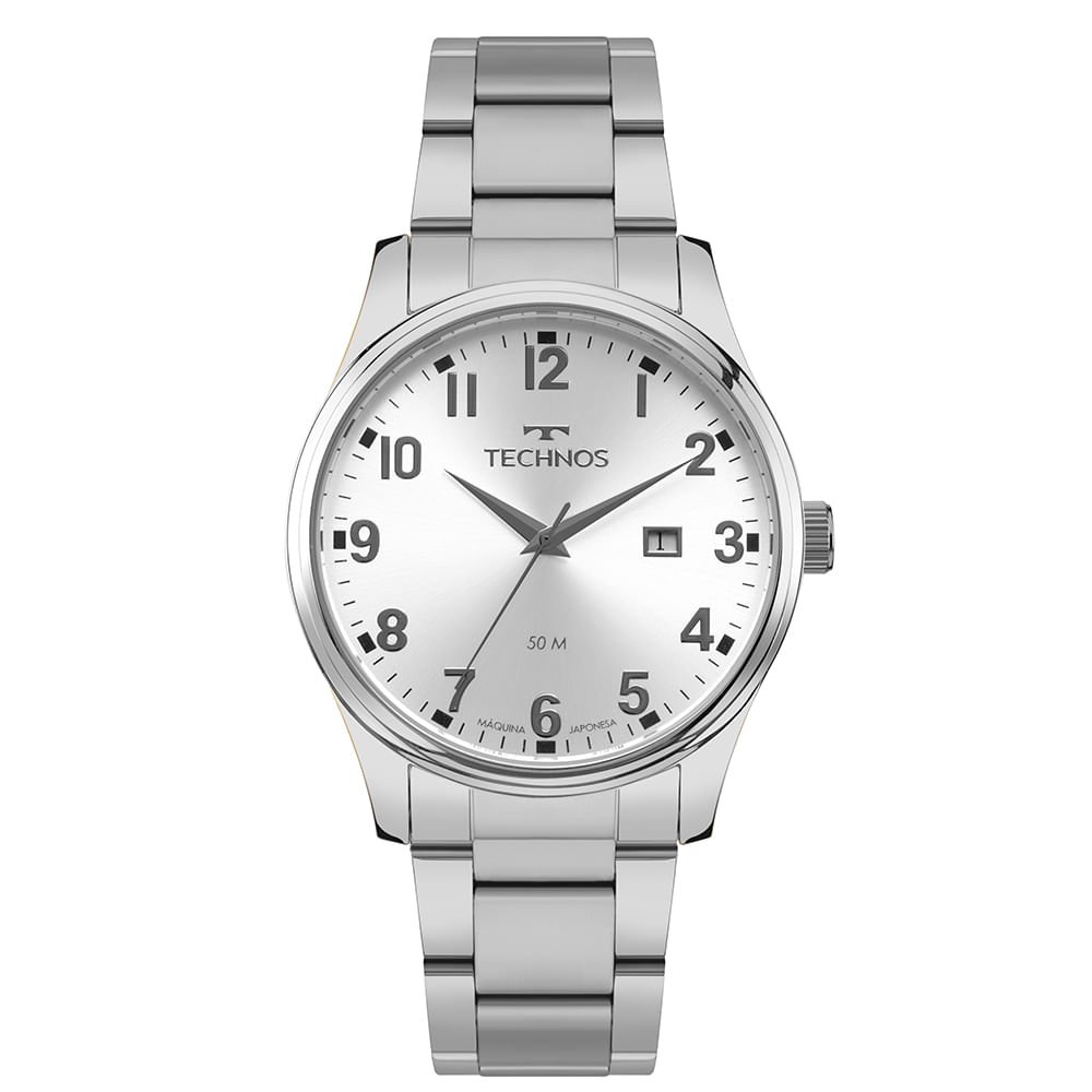 Relógio Technos Masculino Steel Prata - 2115TZC/1K