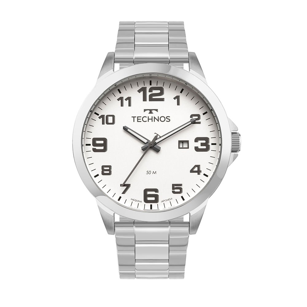 Relógio Technos Masculino Militar Prata - 2115TXM/1K Prata 1