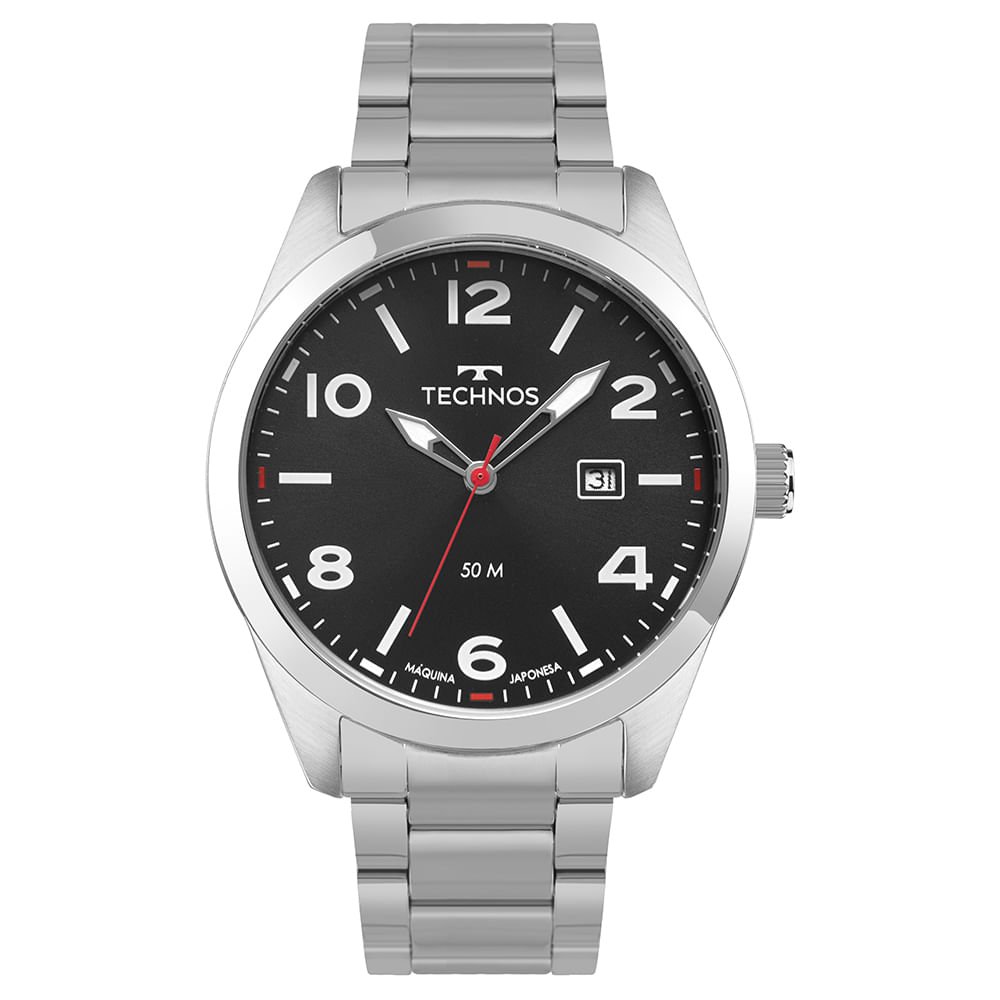 Relógio Technos Masculino Militar Prata - 2115TYP/1P Prata 1