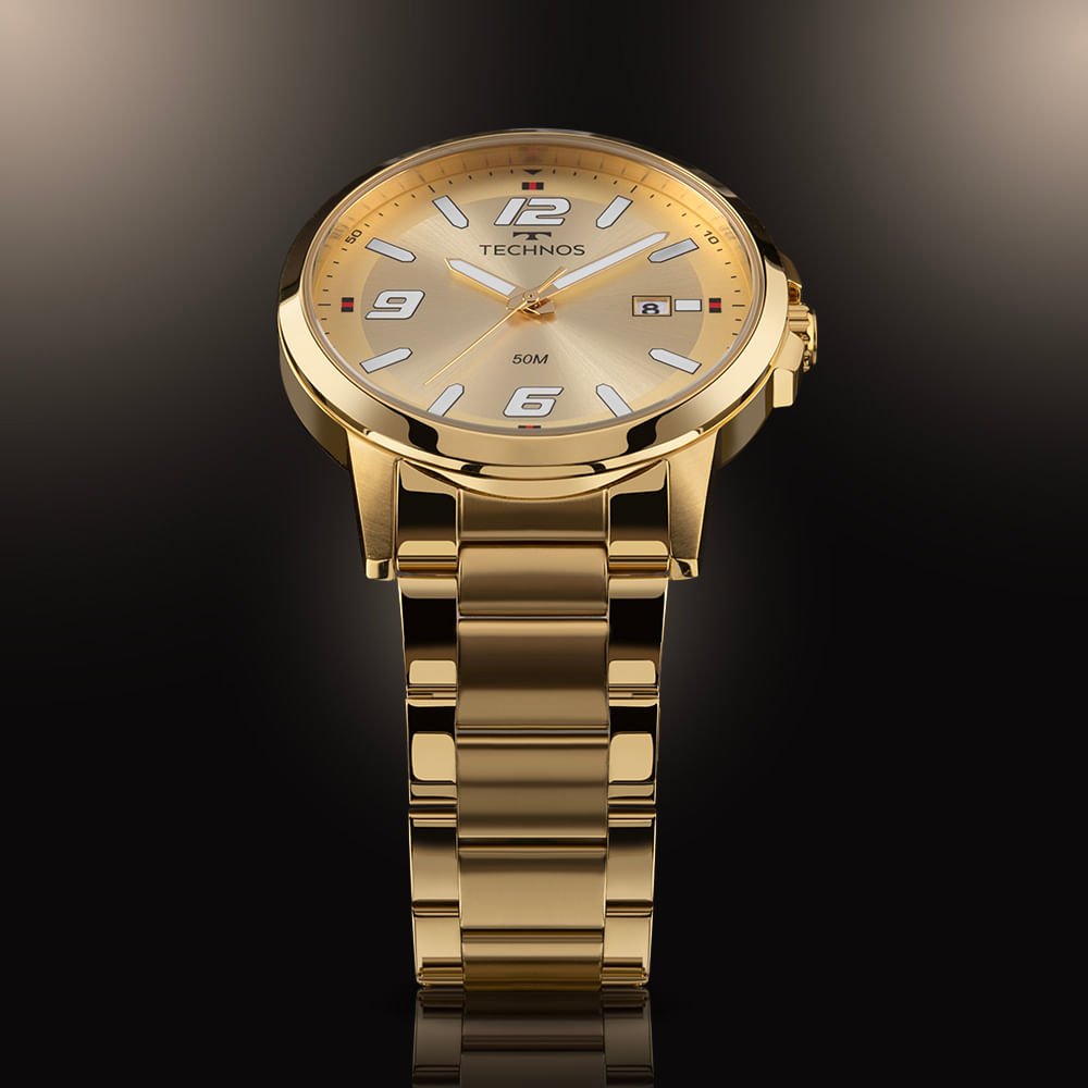 Relógio Technos Masculino Racer Dourado - 2315LAW/1X Dourado 4
