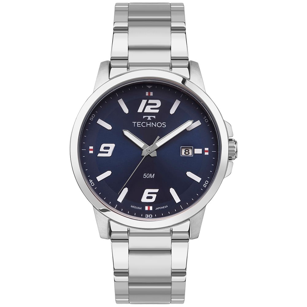Relógio Technos Masculino Racer Basico Prata - 2315LAV/1A Prata 1