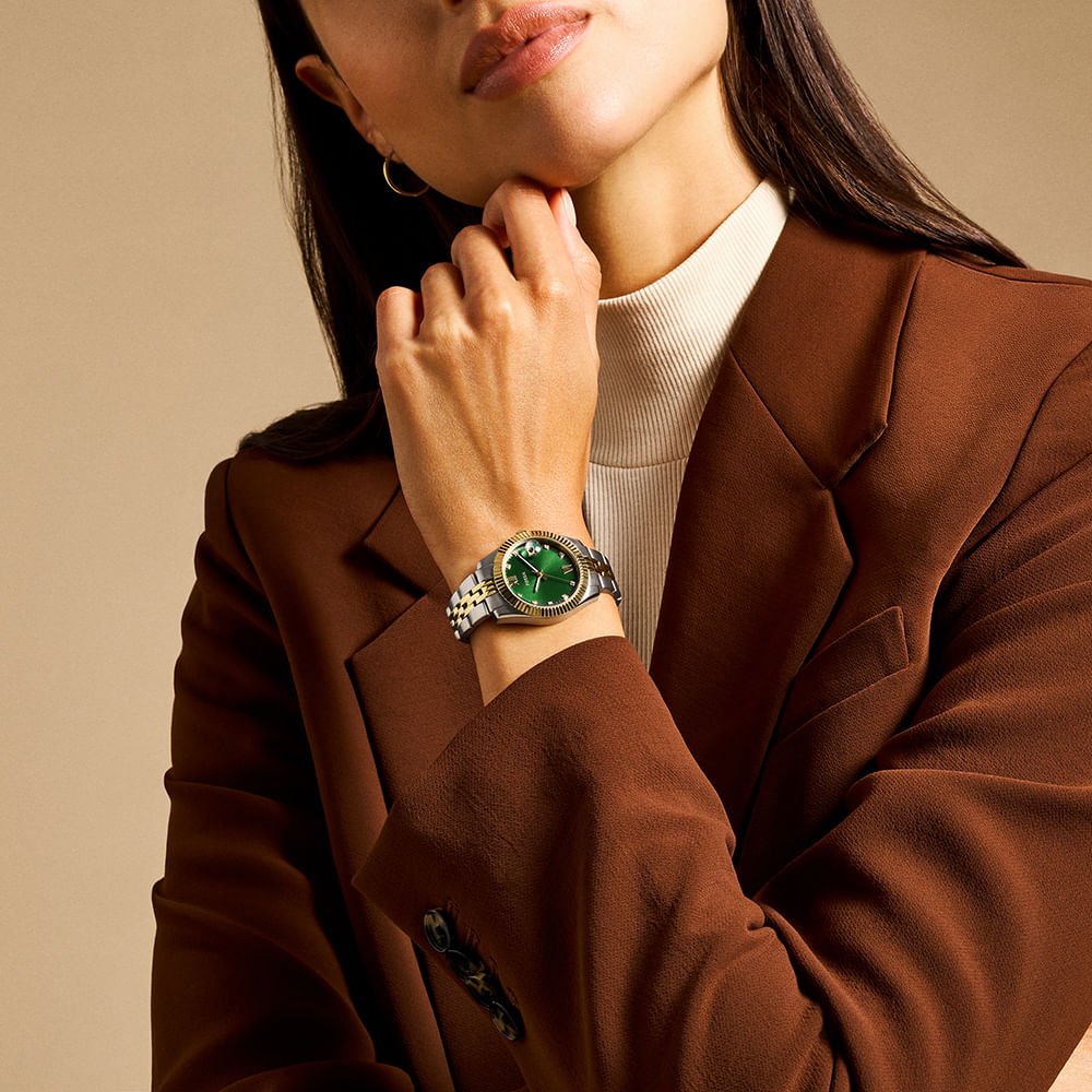 Relógio Fossil Feminino Scarlette Bicolor - ES5388/1VN Prata/Dourado 4