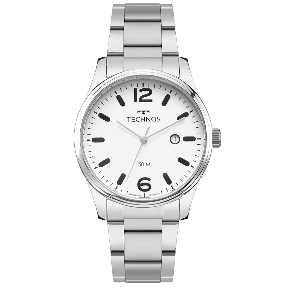 Relógio Technos Masculino Steel Prata - 2115TZU/1K Prata 1