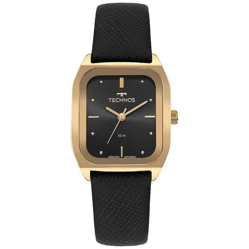 Relógio Technos Feminino Style Dourado - 2035NCP/0P Preto 1