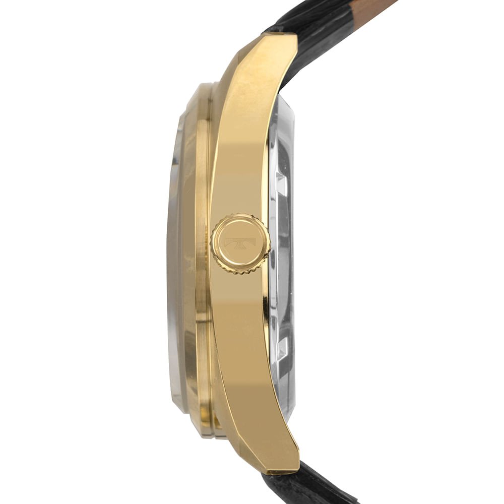 Relógio Technos Masculino Automático Dourado - 8205OW/0K Preto/Dourado 2