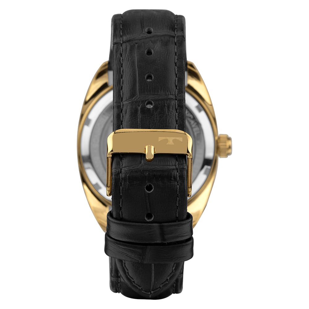 Relógio Technos Masculino Automático Dourado - 8205OW/0K Preto/Dourado 3