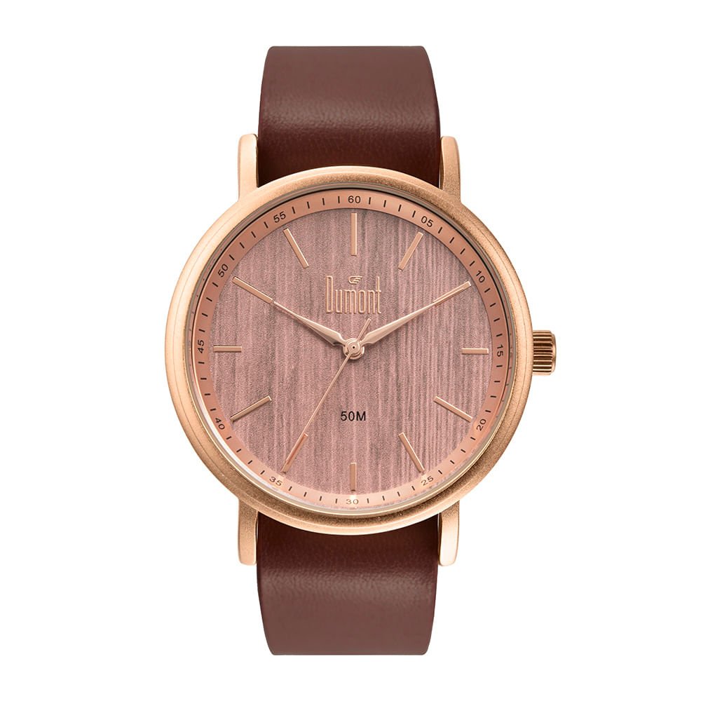Relógio Dumont Feminino Dumont Dourado - DU2035MOC/4M Marrom 1