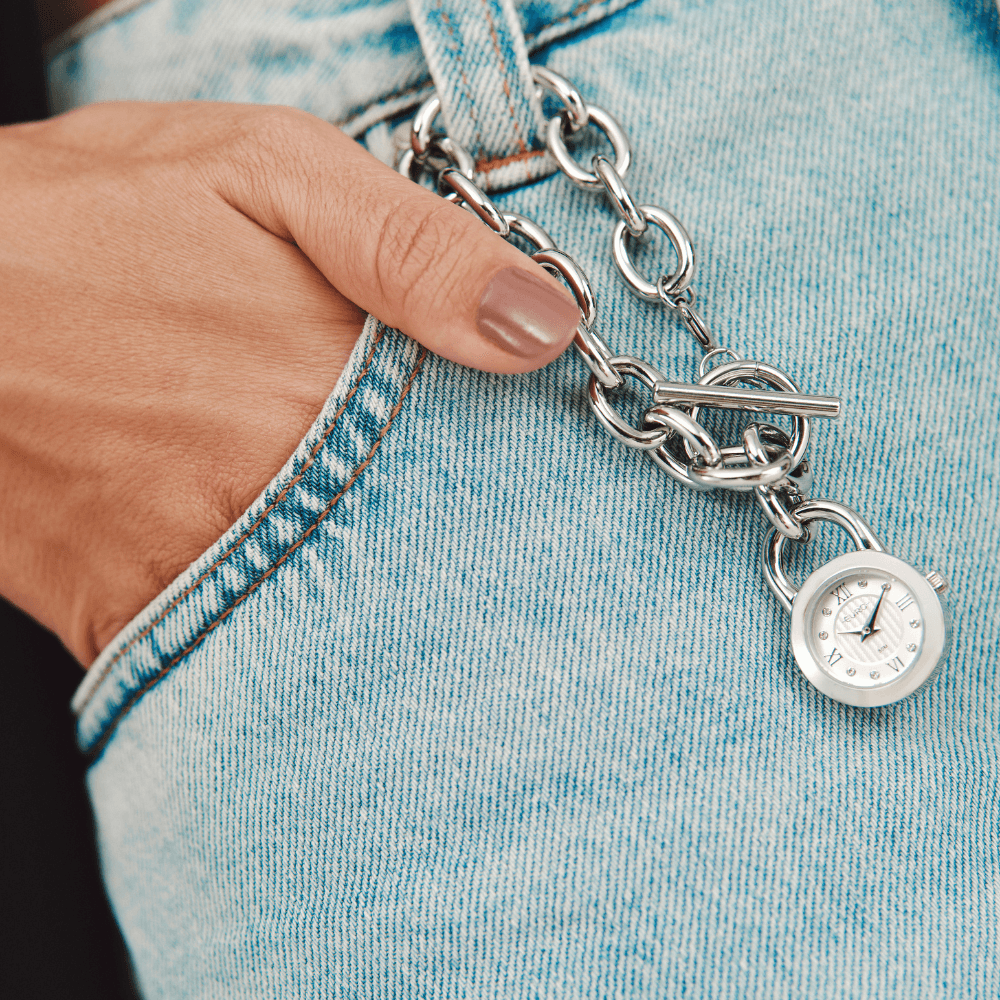 Relógio Euro Feminino Chains Prata - EU2035YYE/4K Prata 2