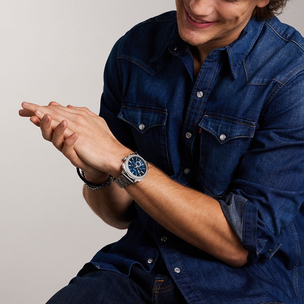 Relógio Fossil Masculino Machine Prata - FS6096/1AN Prata 4