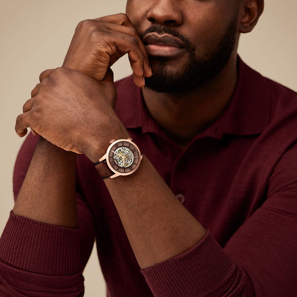 Relógio Fossil Masculino Townsman Rosé - ME3259/0MN Marrom 5