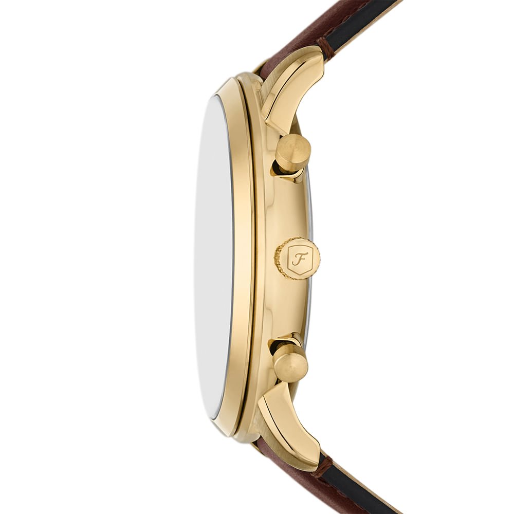 Relógio Fossil Masculino Neutra Dourado - FS6113/0DN Marrom 2