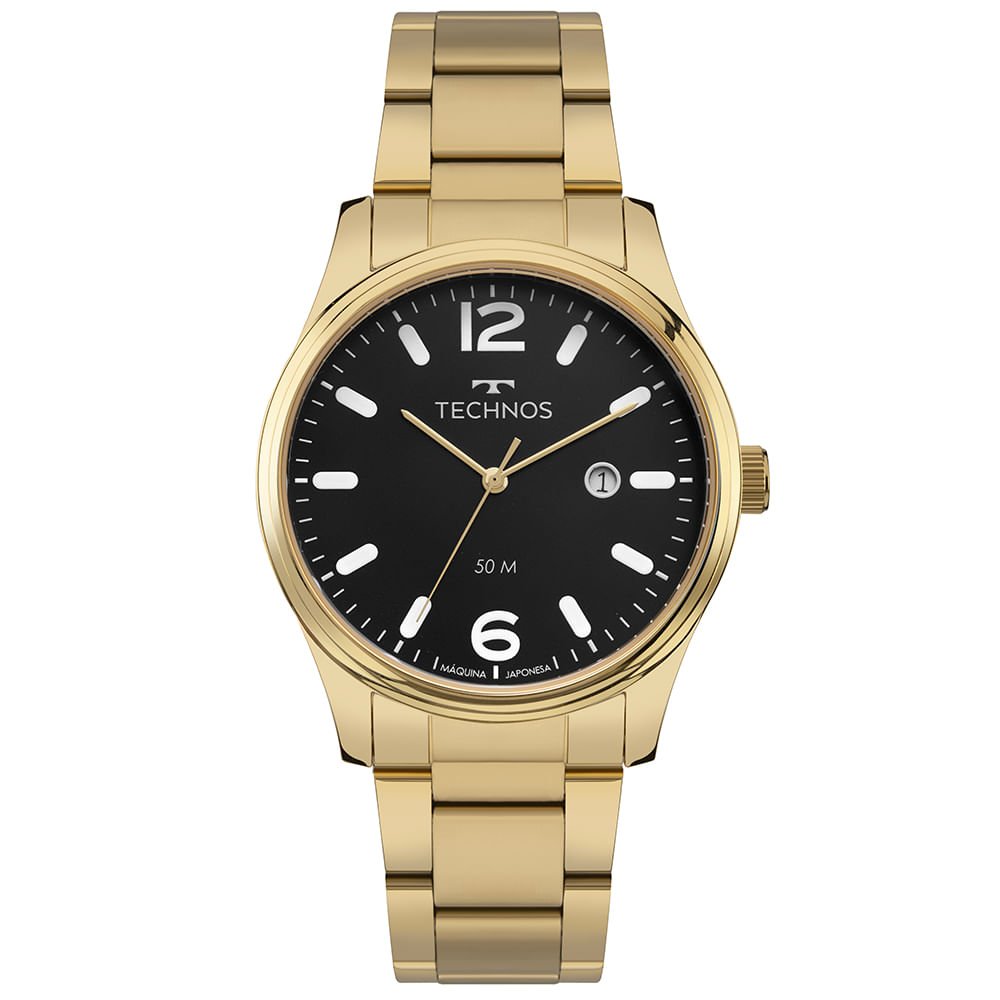 Relógio Technos Masculino Steel Dourado - 2115TZV/1P Dourado 3