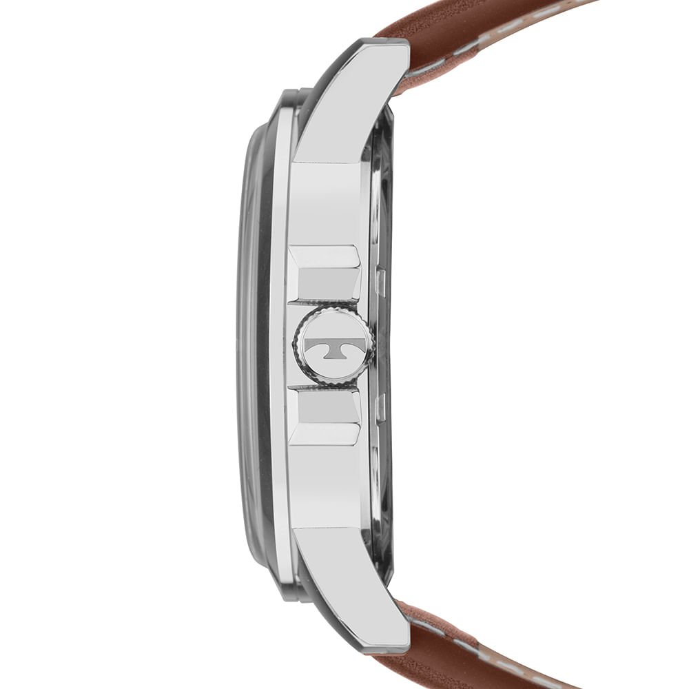 Relógio Technos Masculino Golf Prata - 2115TZO/0P Marrom 2