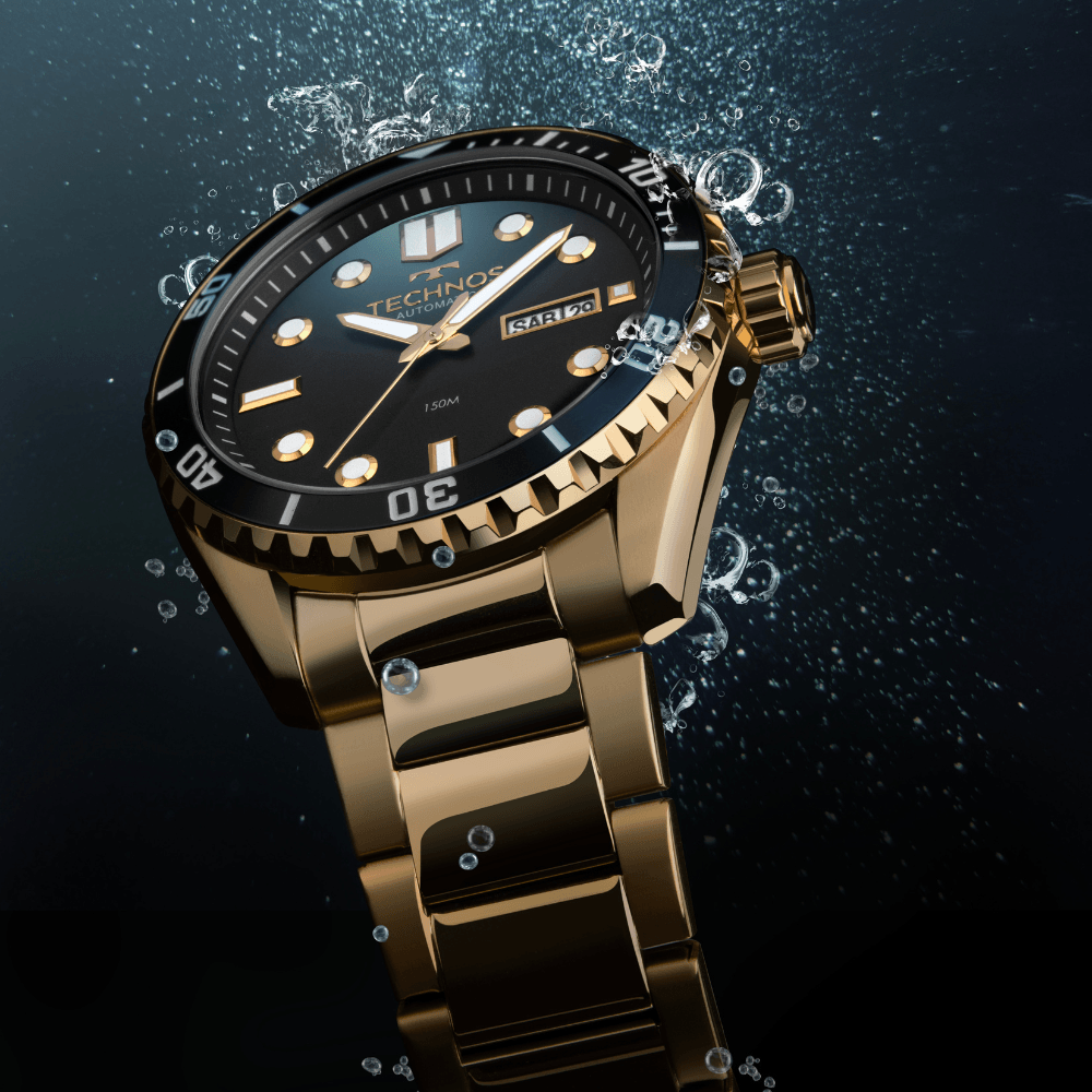 Relógio Technos Masculino Automático Dourado - 8205OZ/1P Dourado 4