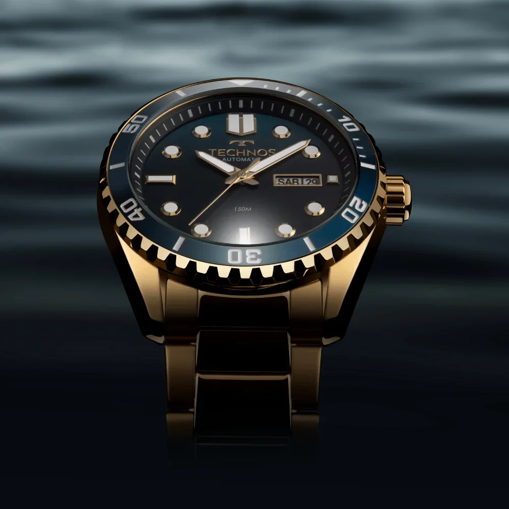 Relógio Technos Masculino Automático Dourado - 8205OZ/1A Dourado 4