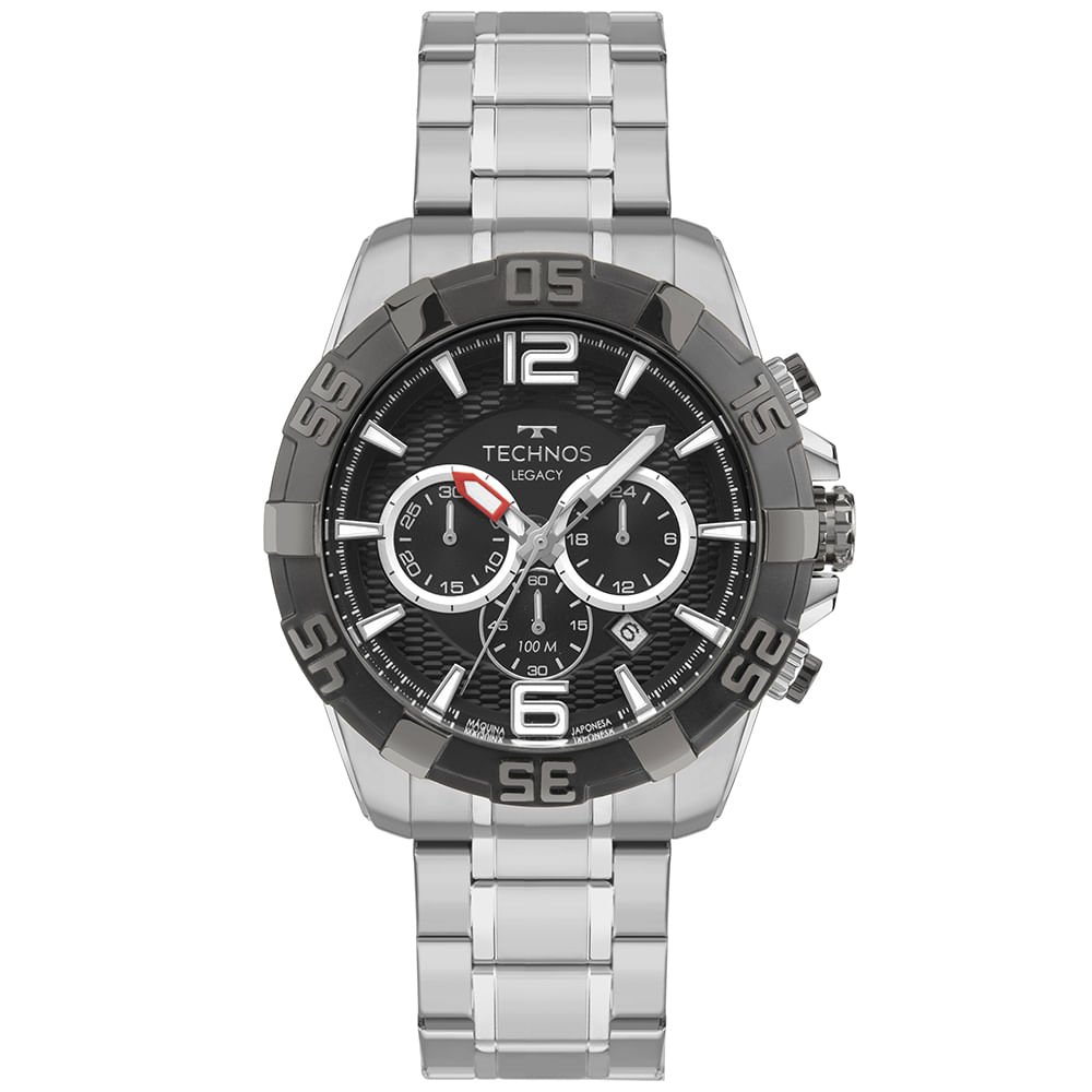 Relógio Technos Masculino Legacy Bicolor - JS26AFC/1P Prata