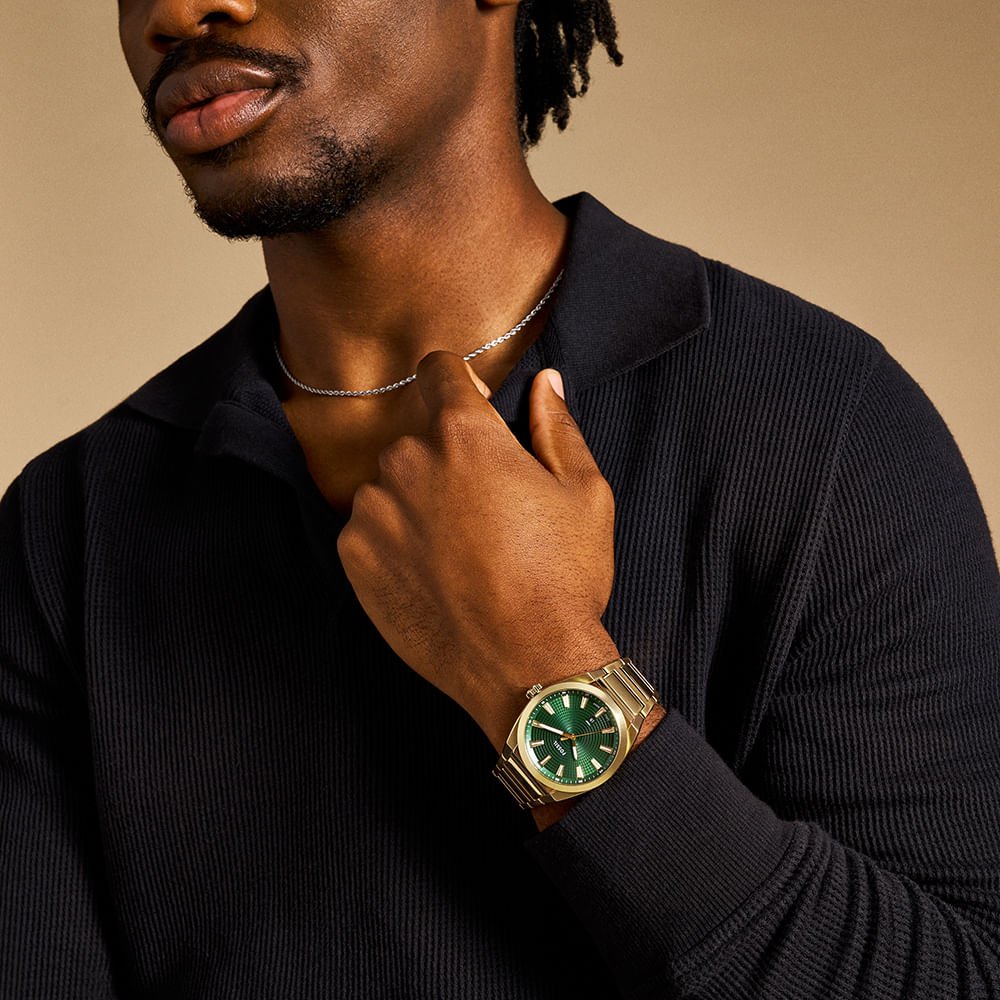 Relógio Fossil Masculino Everett Dourado - FS6090/1VN Dourado 4