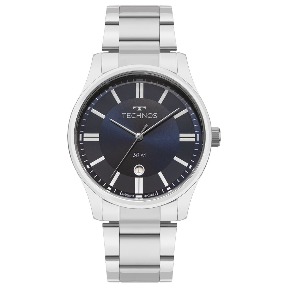 Relógio Technos Masculino Steel Prata - 2115TZZ/1A