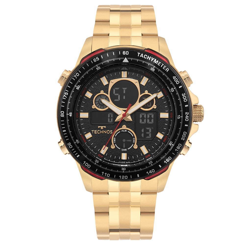 Relógio Technos Masculino Digitech Dourado - BJ4130AA/1P Dourado 1