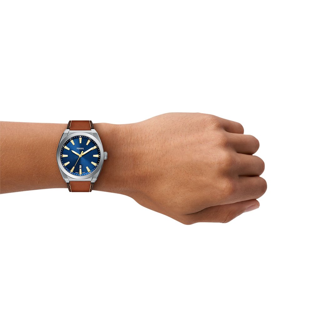 Relógio Fossil Masculino Everett Prata - FS6115/0AN Prata 4