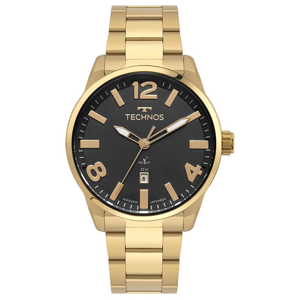 Relógio Technos Masculino Golf Dourado - 2115UBF/1P Dourado 1