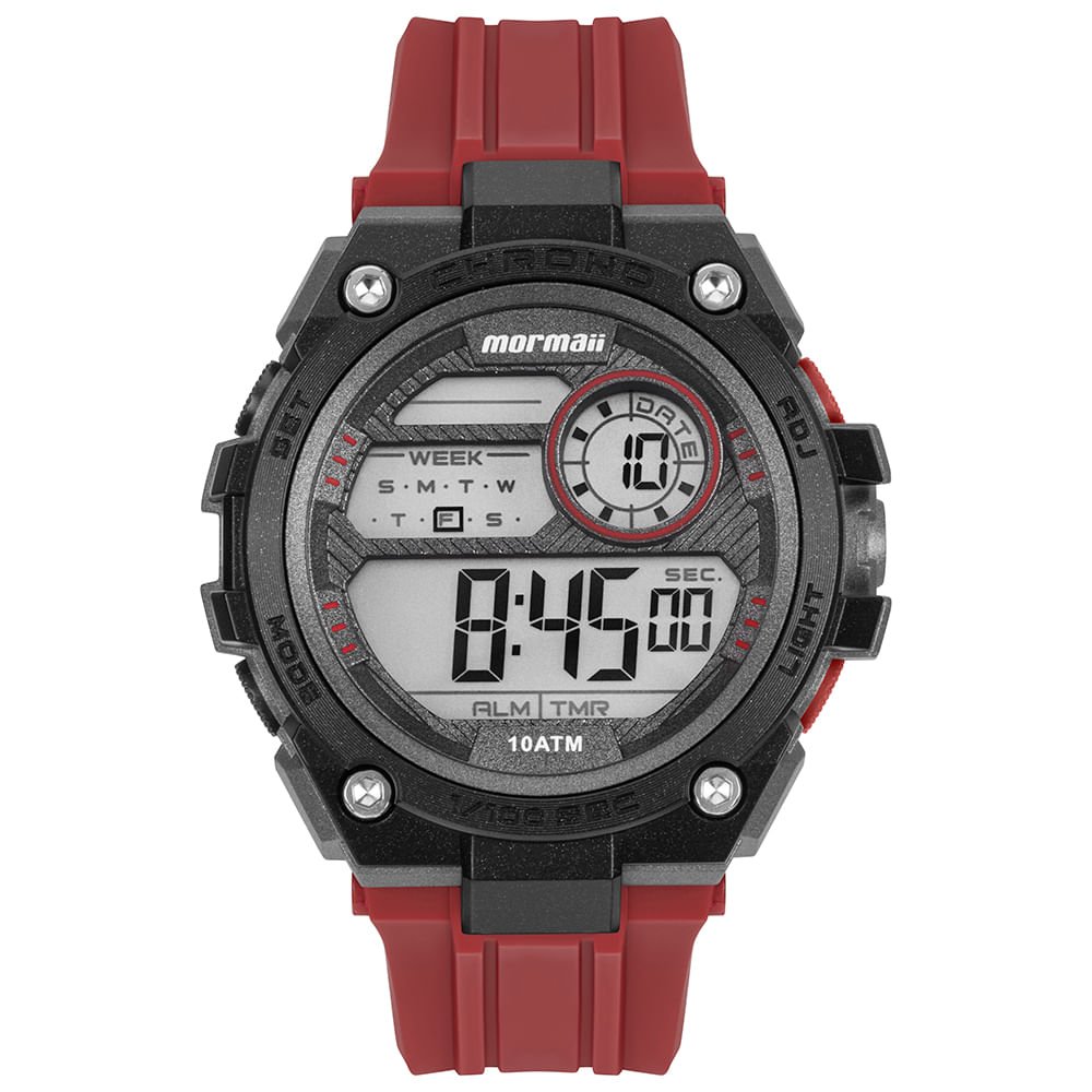 Relógio Mormaii Masculino Wave Preto - MO1162/8R Vinho/Preto 1